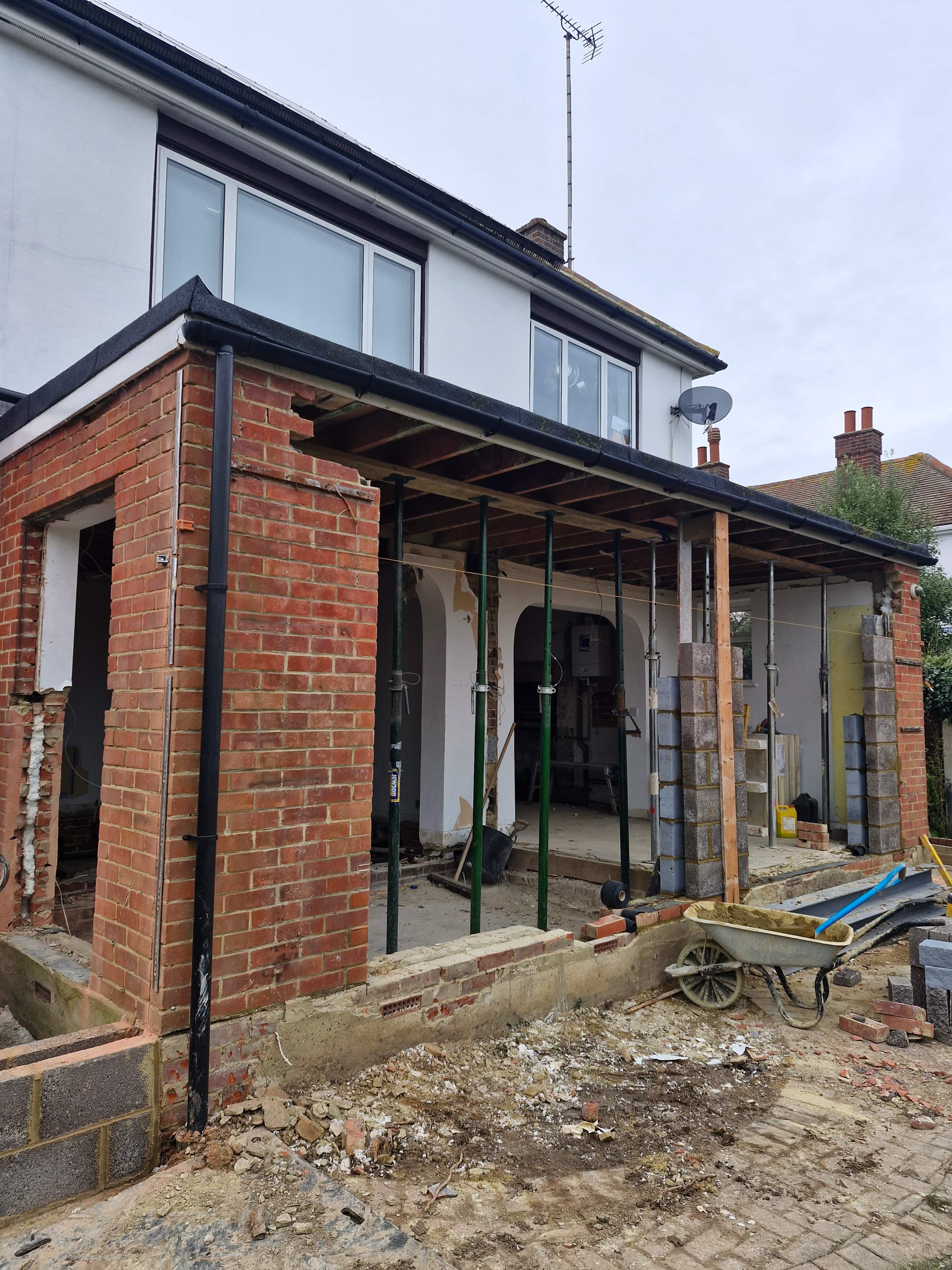 Home extension being built in Birchington